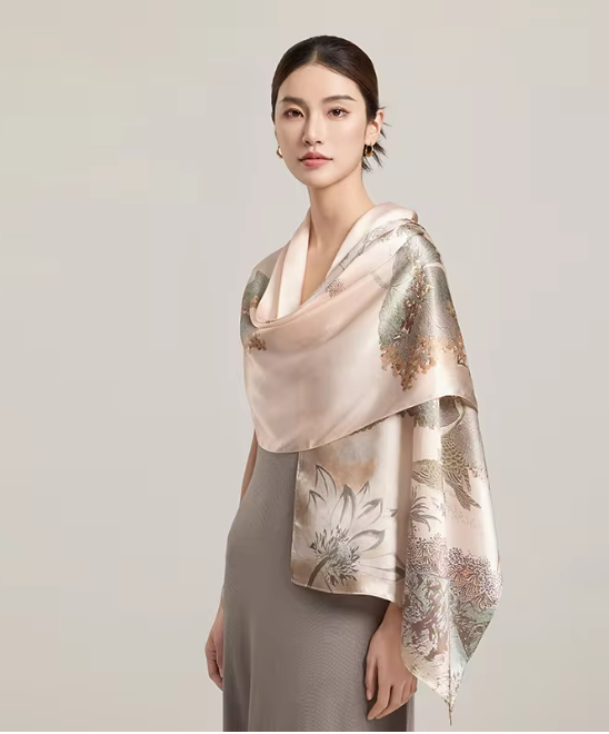 100% Silk Scarf - 170x50cm