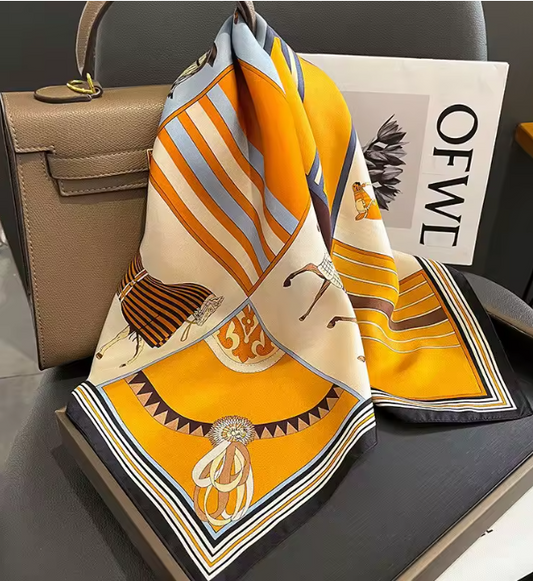 100% Mulberry Silk Scarf - 65x65cm