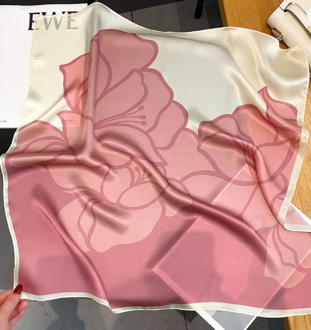 100% Mulberry Silk Scarf - 65x65cm