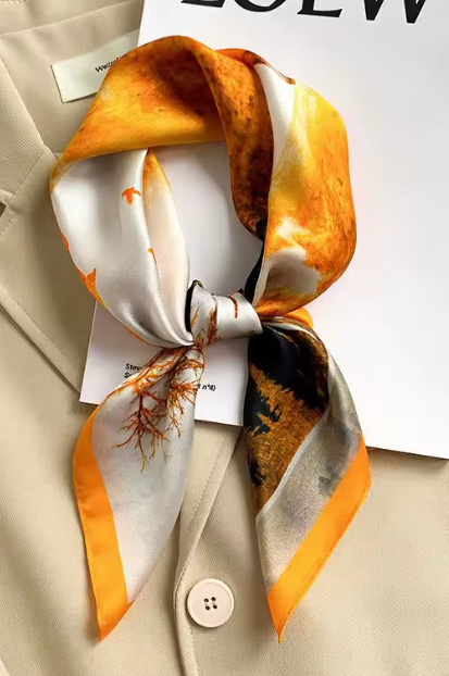 100% Mulberry Silk Scarf - 65x65cm