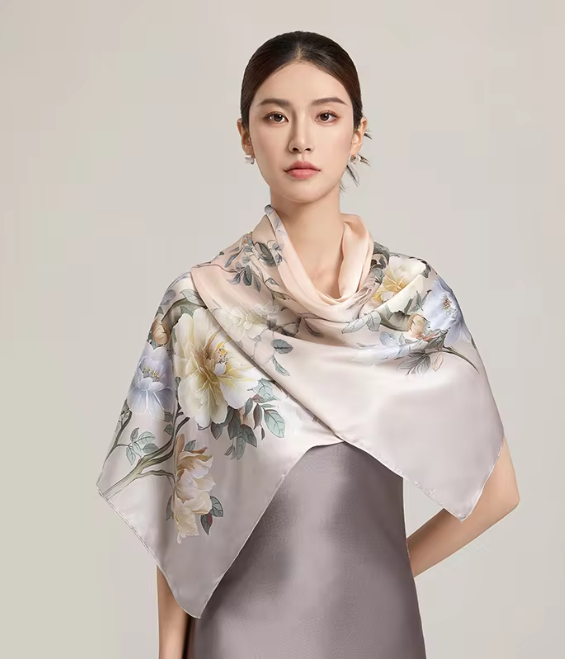 100% Silk Scarf - 170x50cm
