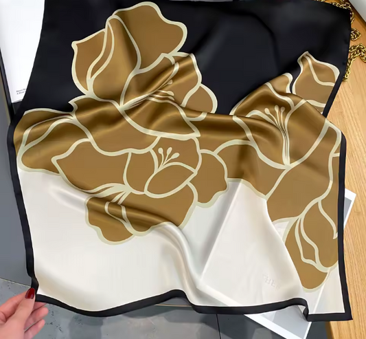 100% Mulberry Silk Scarf - 65x65cm