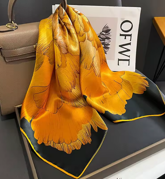 100% Mulberry Silk Scarf - 65x65cm