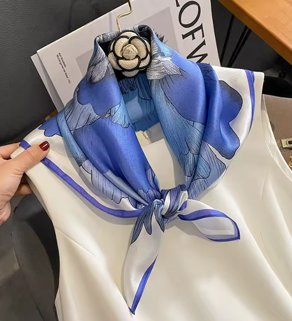 100% Mulberry Silk Scarf - 65x65cm