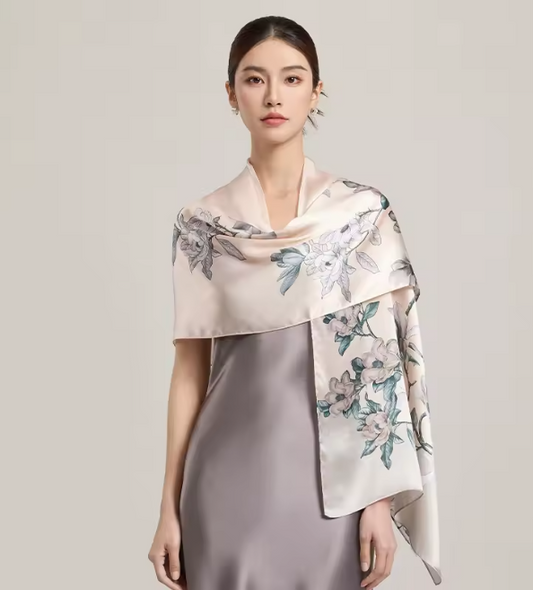 100% Silk Scarf - 170x50cm