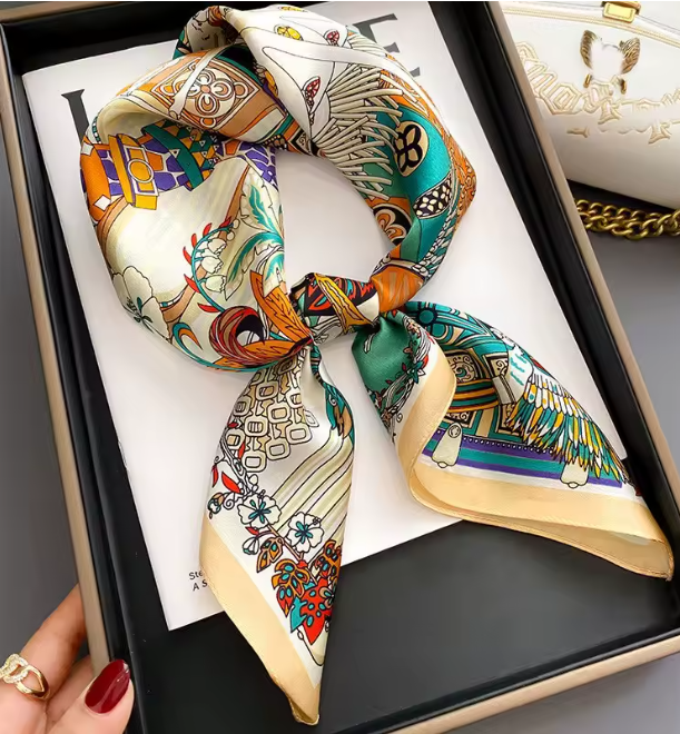 100% Mulberry Silk Scarf - 65x65cm