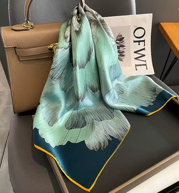 100% Mulberry Silk Scarf - 65x65cm