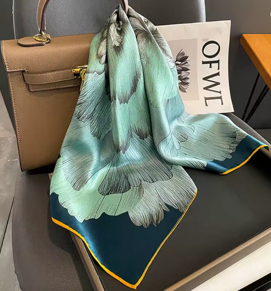 100% Mulberry Silk Scarf - 65x65cm