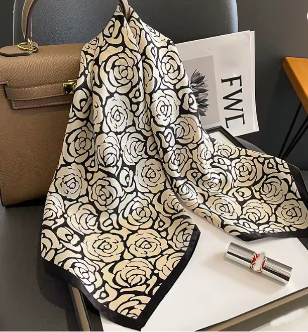 100% Mulberry Silk Scarf - 65x65cm