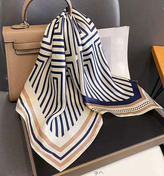 100% Mulberry Silk Scarf - 65x65cm