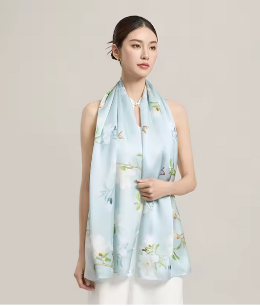 100% Silk Scarf - 170x50cm