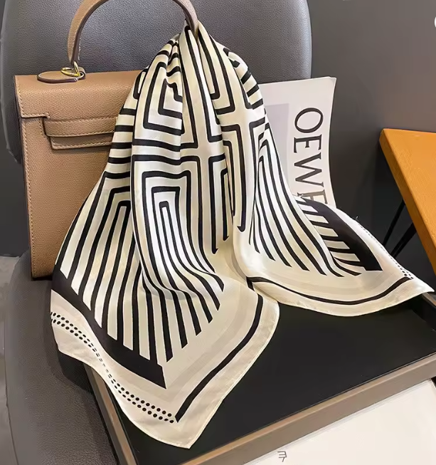 100% Mulberry Silk Scarf - 65x65cm